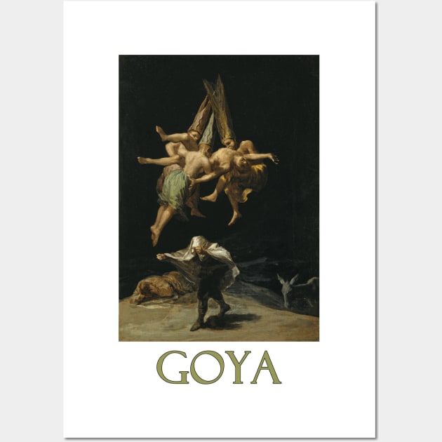 Witches in Flight (1798) by Francisco Goya Wall Art by Naves